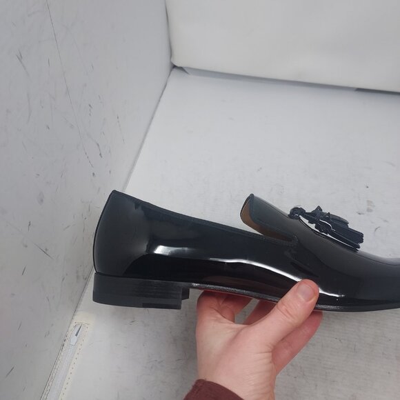 Christian Louboutin MENS Black Patent Dandelion Tassel Loafer - Picture 8 of 10